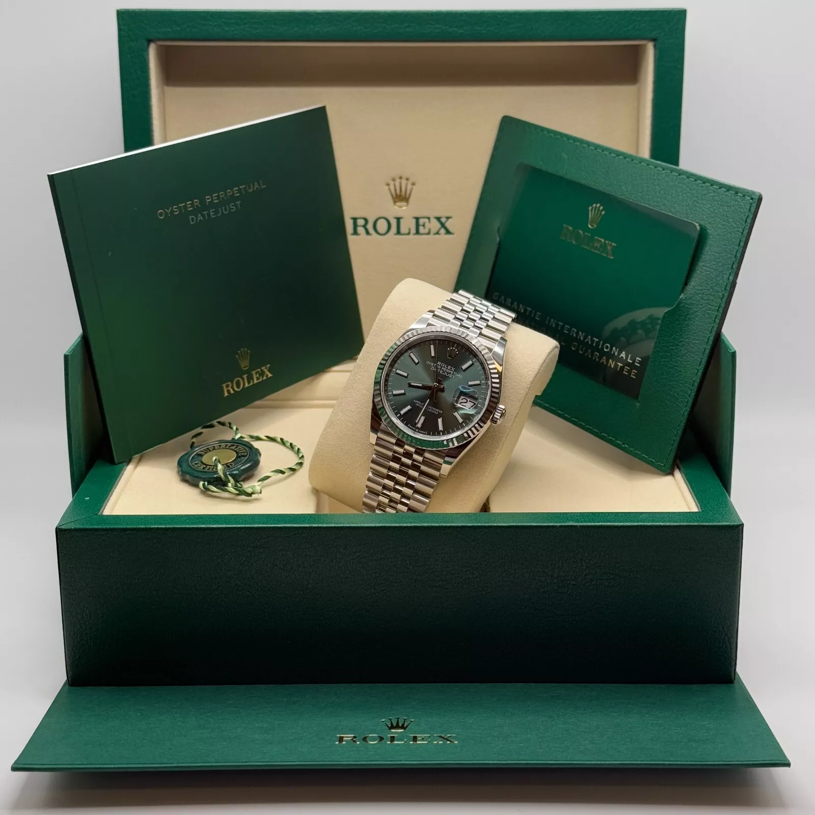 RLX Datejust 36mm 126234 Mint Green Dial Jubilee Bracelet Watch - LITELUX