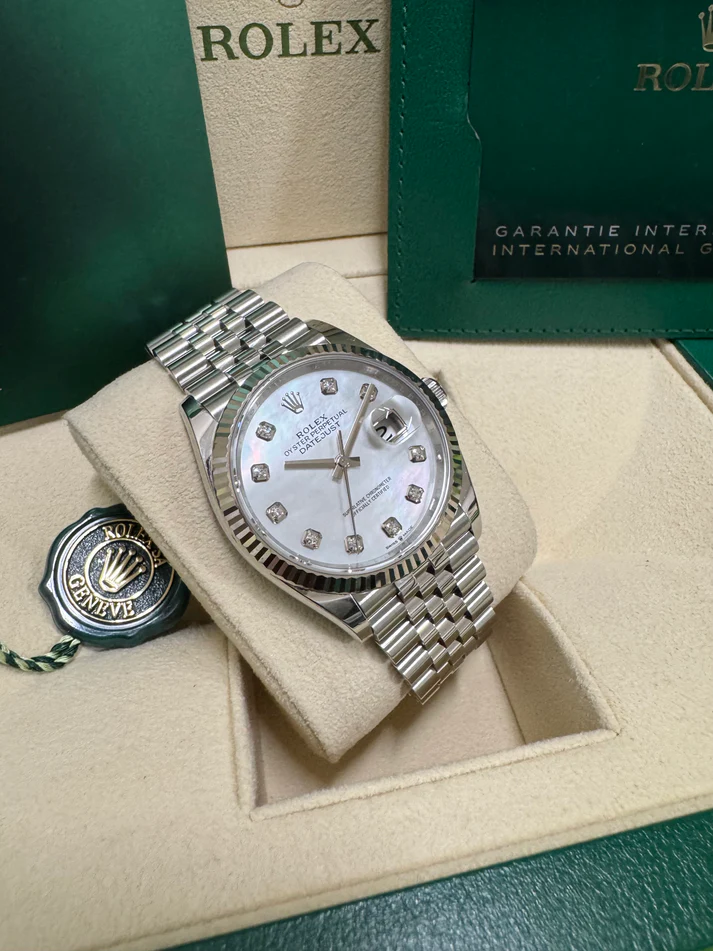 RLX Datejust 36mm 126234 Mother of Pearl Diamond Dial Oyster Stainless Steel - LITELUX