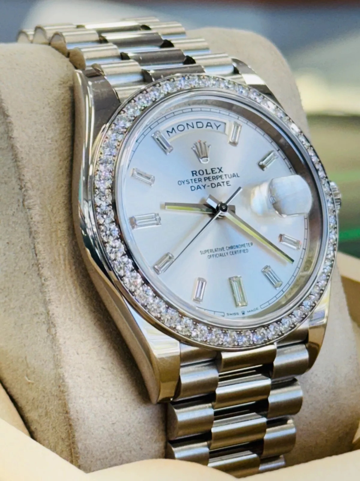 RLX Day-Date 40mm 228349RBR-0001 Silver Dial President Bracelet - LITELUX