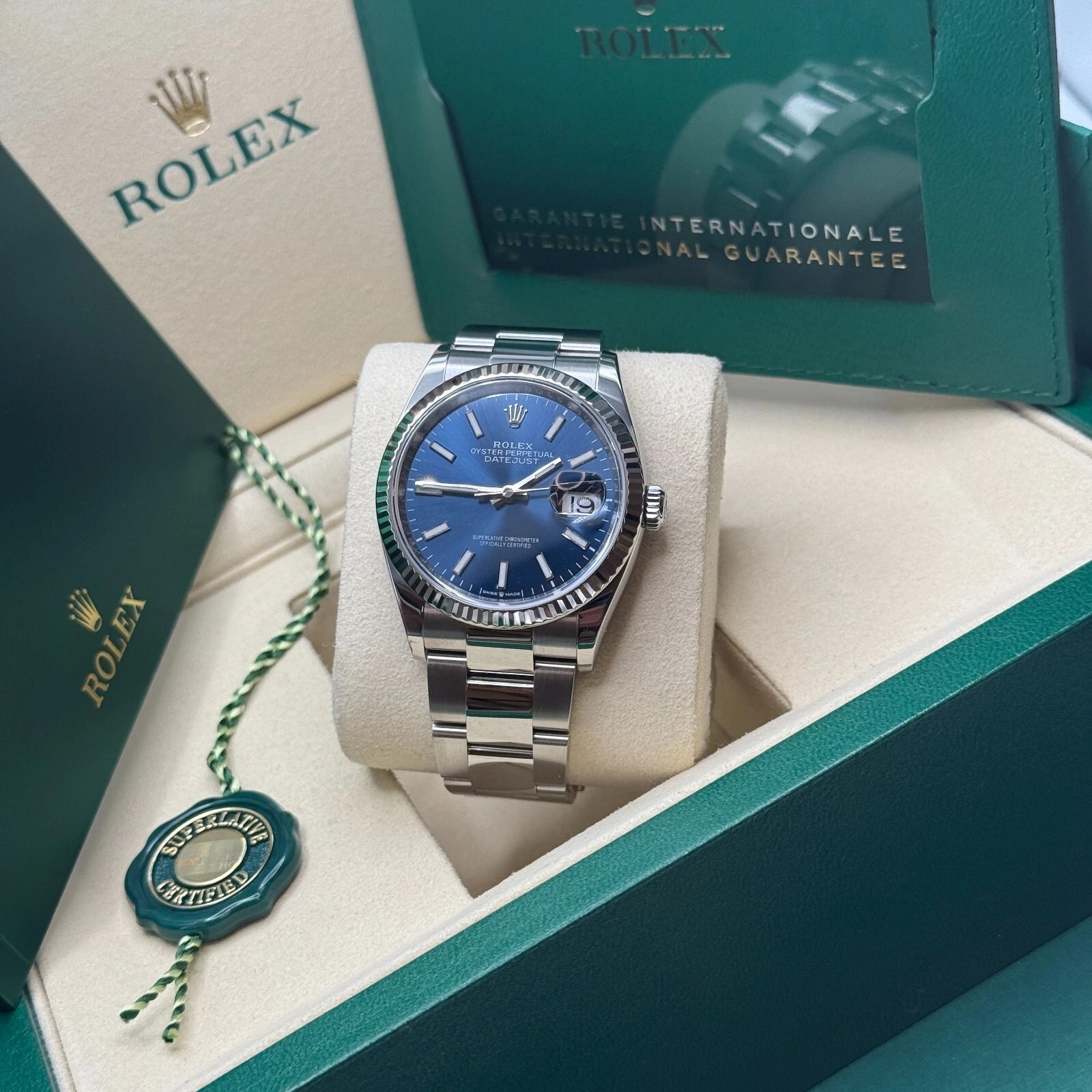 RLX Datejust 36mm 126234 Blue Index Dial 36mm Oyster Stainless Steel - LITELUX