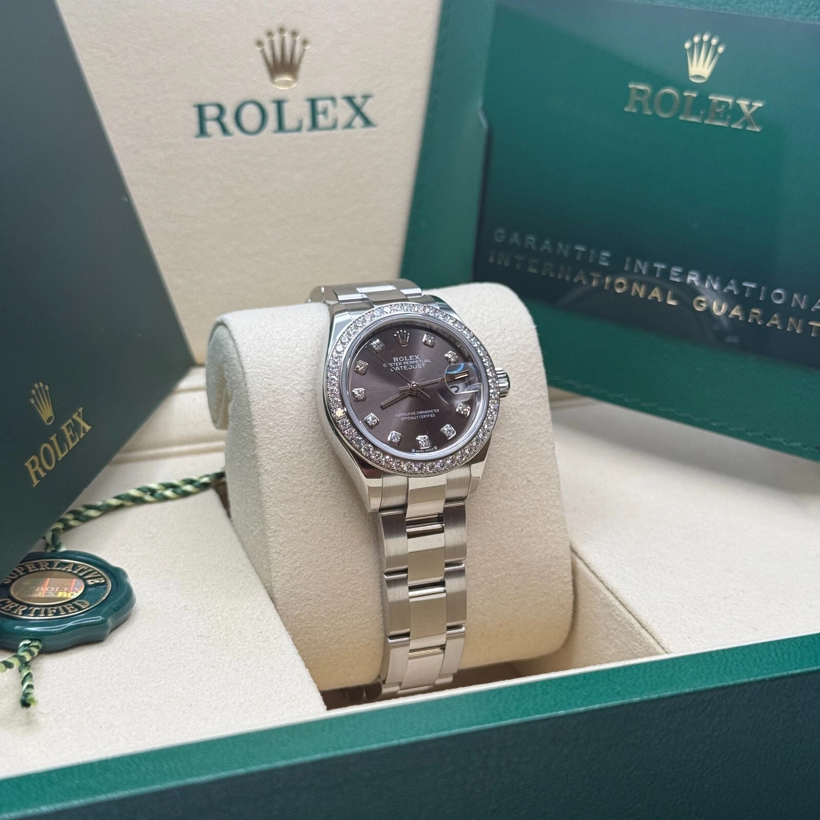 RLX Lady-Datejust 28mm 279384RBR Dark Gray set with Diamonds - LITELUX