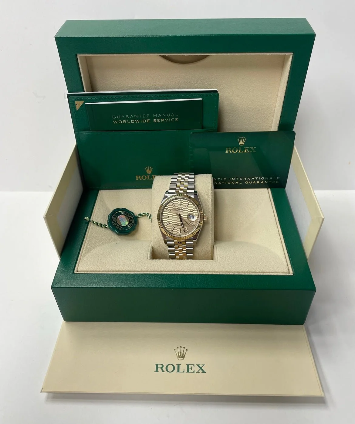 RLX Datejust 36mm 126233 Golden Fluted Motif 36mm Dial Oyster Bracelet - LITELUX
