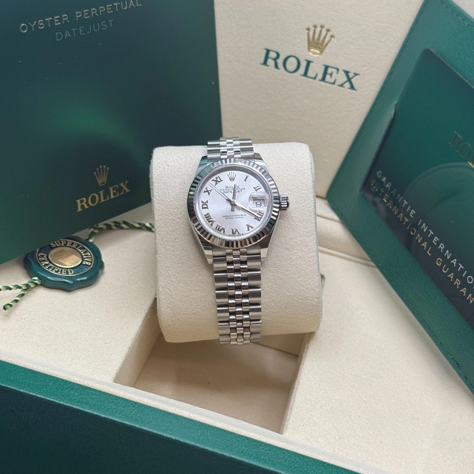 RLX Lady-Datejust 28mm 279174 Silver Roman Dial Oyster Bracelet - LITELUX
