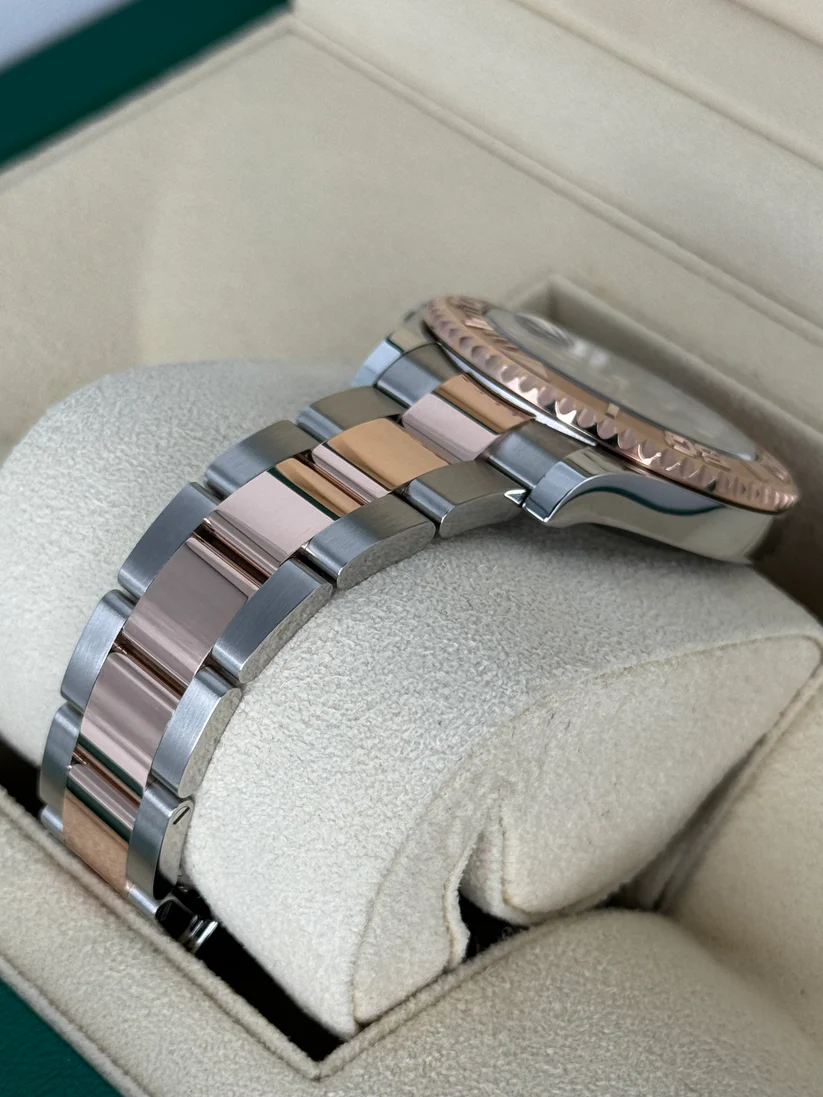 RLX Yacht-Master 37mm Steel and Everose Gold Watch - Black Dial - Oyster Bracelet 268621 - LITELUX