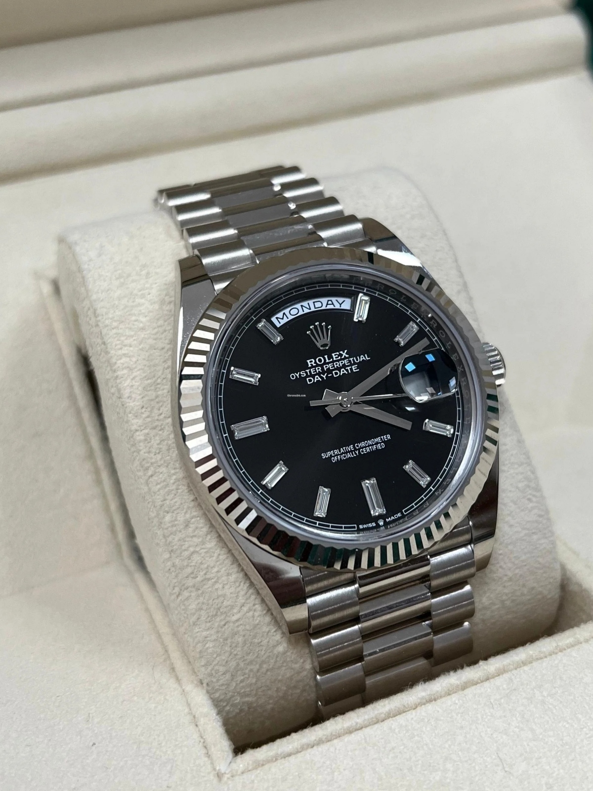 RLX Day-Date 40mm Black Diamonds Dial 228236-0004 - LITELUX