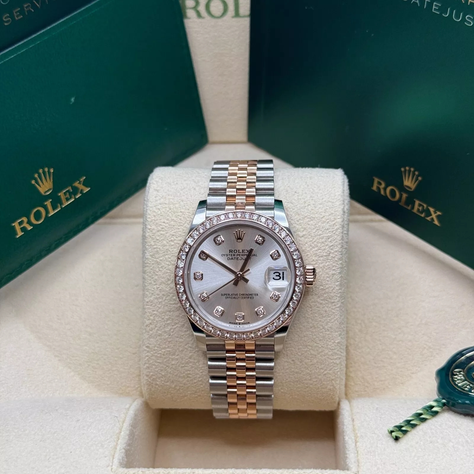 RLX Datejust m278381-0015/0016 Silver Diamond Dial Diamond-Set Bezel 31mm - LITELUX