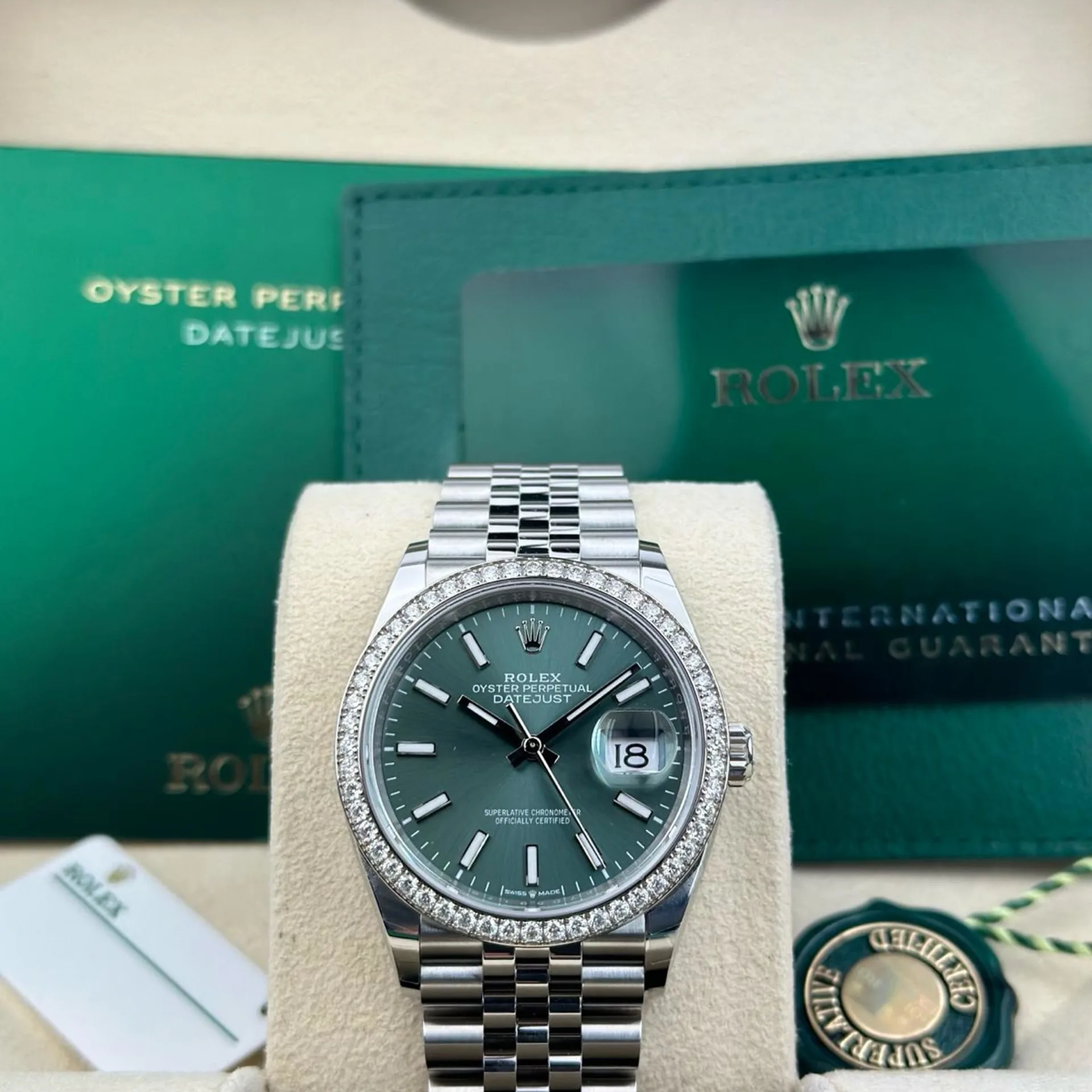 RLX Datejust 36mm 126284 Green Dial Jubilee Bracelet - LITELUX