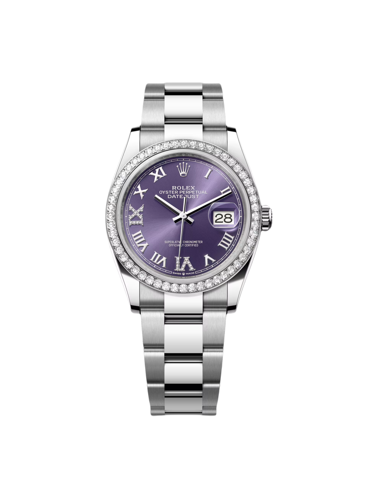 RLX Datejust 36mm 126284 Aubergine Dial Jubilee Bracelet - LITELUX