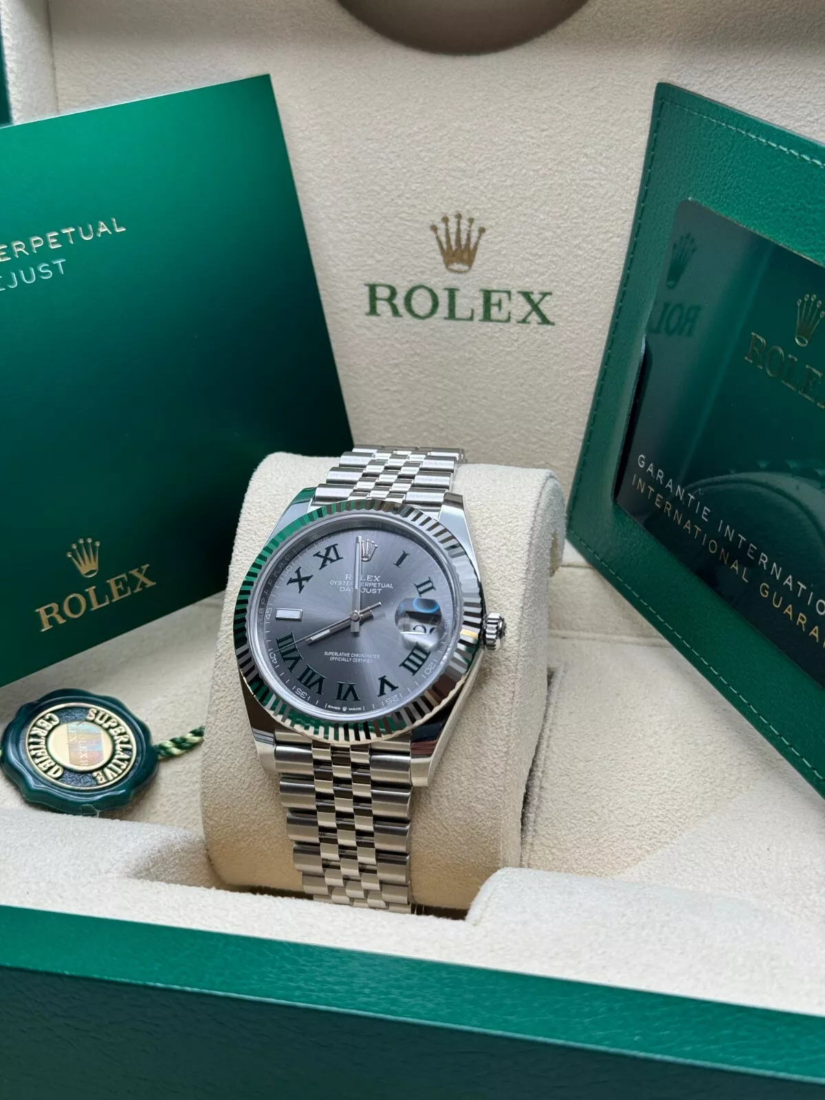 RLX Datejust 41mm 126334 Slate Roman Jubilee Stainless Steel Mens Watch - LITELUX