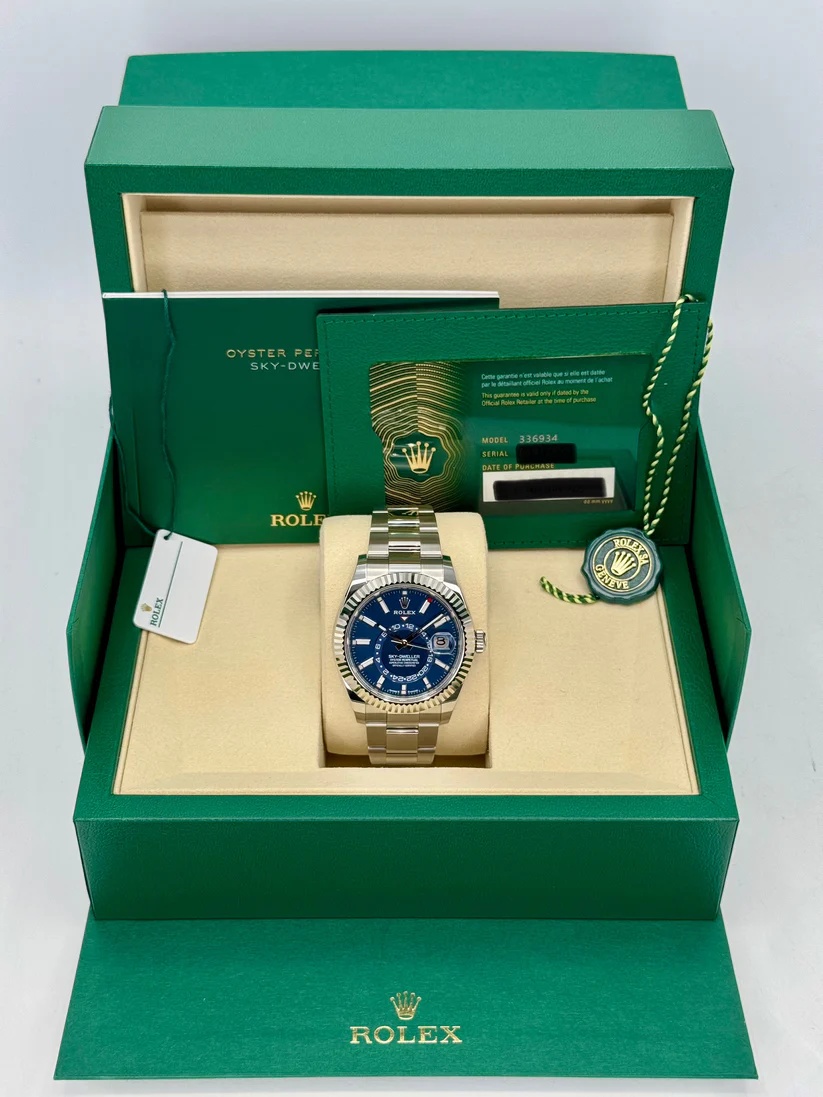 RLX Sky-Dweller 42mm 336934-0005 Stainless Steel Blue Dial Jubilee - LITELUX