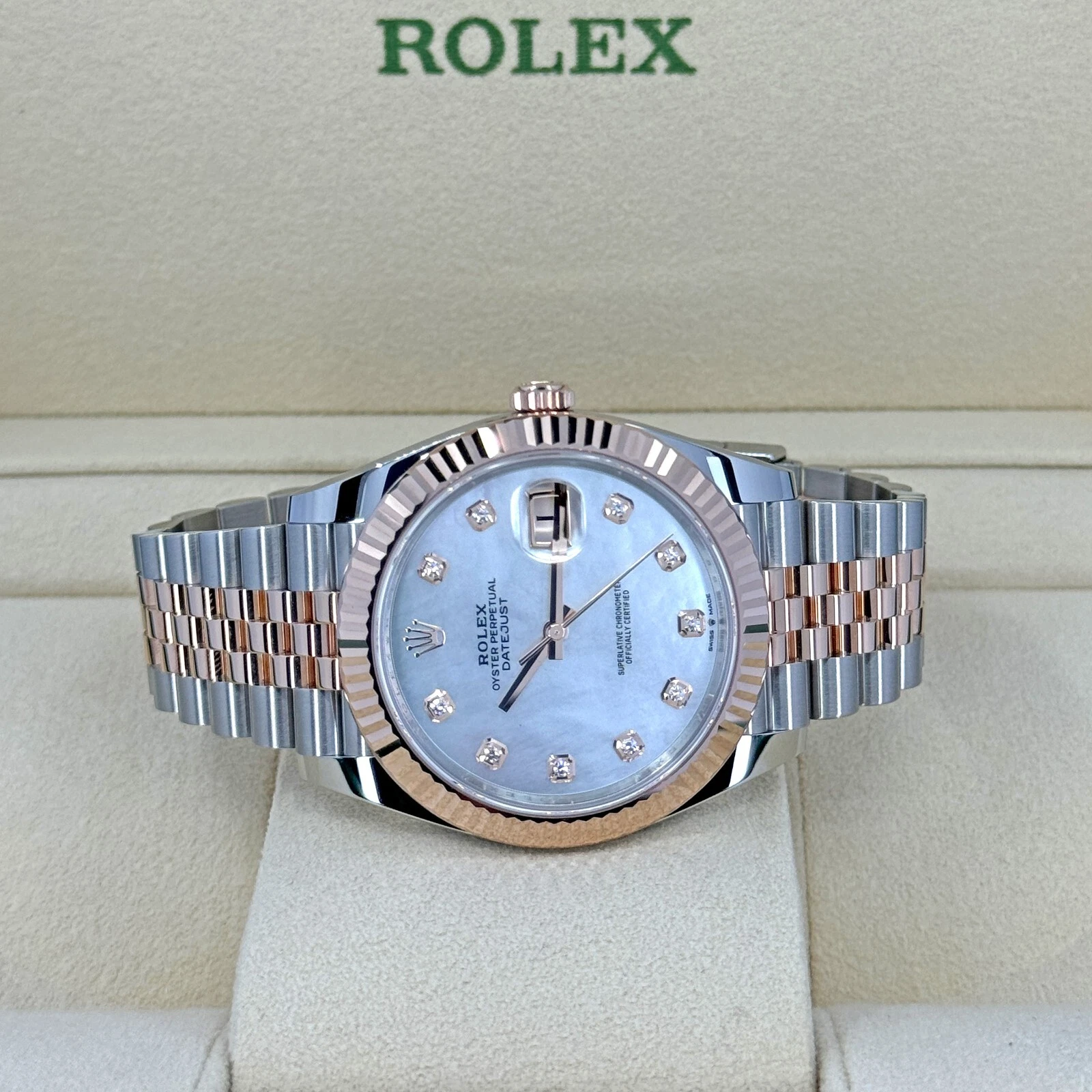 RLX Datejust 41mm 126331 MOP Diamond Jubilee Steel and Rose Gold Watch - LITELUX