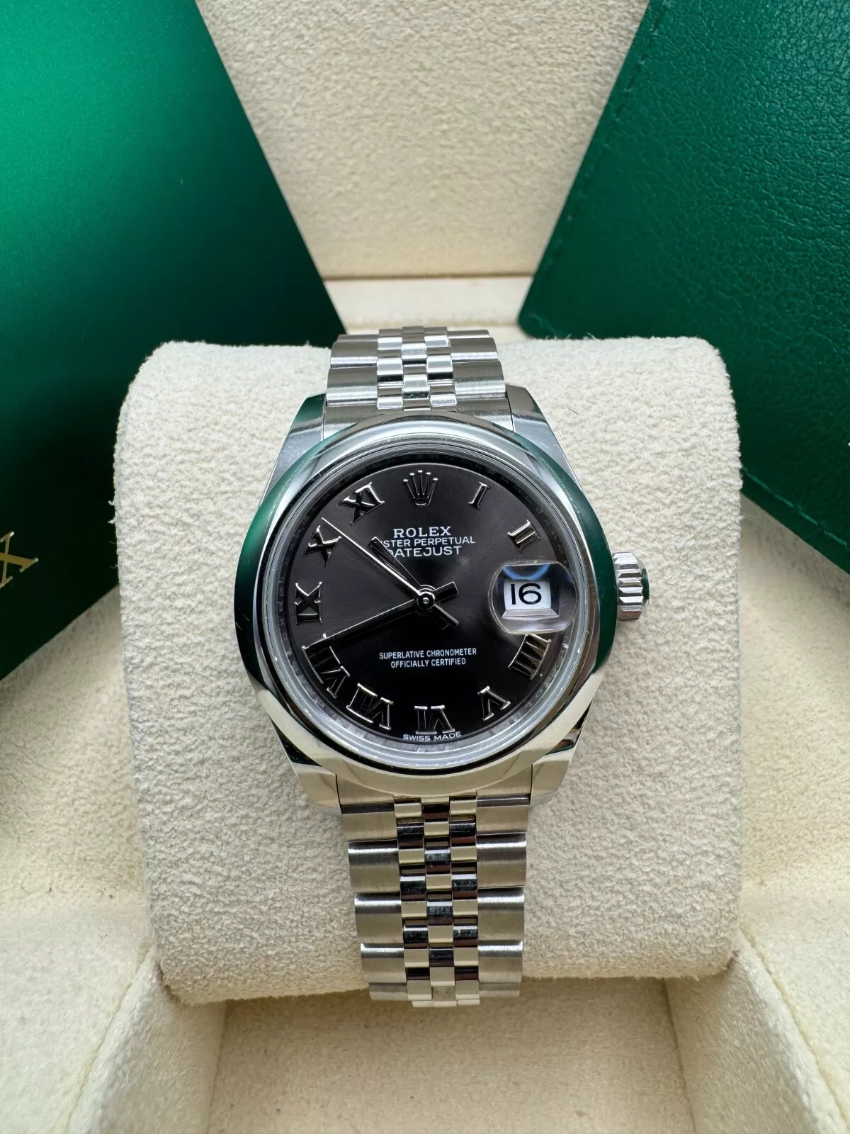 RLX Lady-Datejust 28mm m279160 Oyster Perpetual Dark Grey Dial Oyster Bracelet - LITELUX