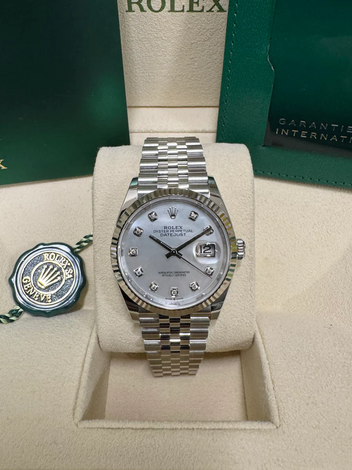 RLX Datejust 36mm 126234 Mother of Pearl Diamond Dial Oyster Stainless Steel - LITELUX