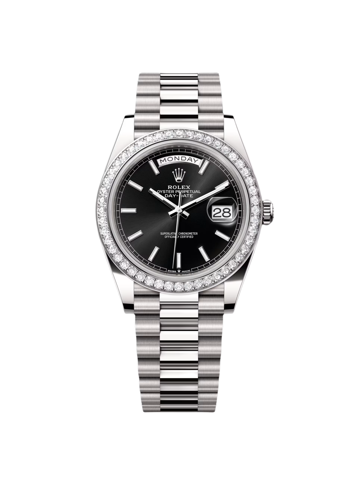 RLX Day-Date 40mm 228349RBR-0002 Bright Black Dial President Bracelet - LITELUX