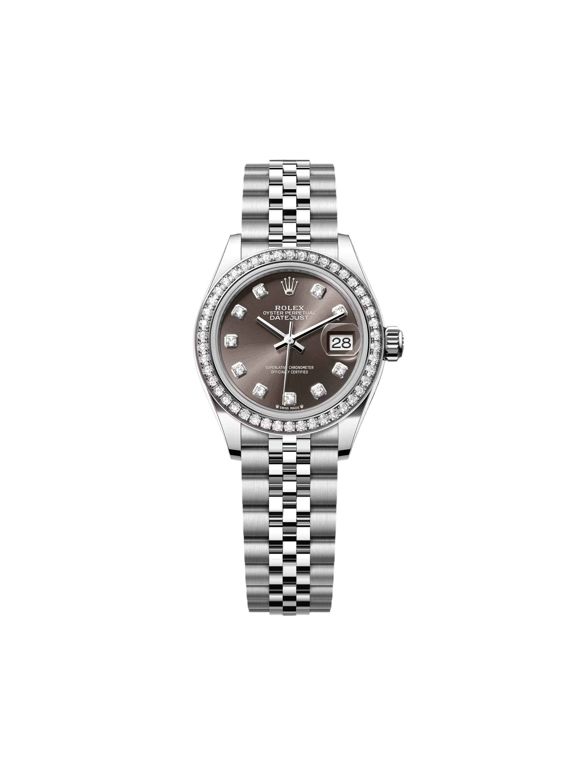 RLX Lady-Datejust 28mm 279384RBR Dark Gray set with Diamonds - LITELUX