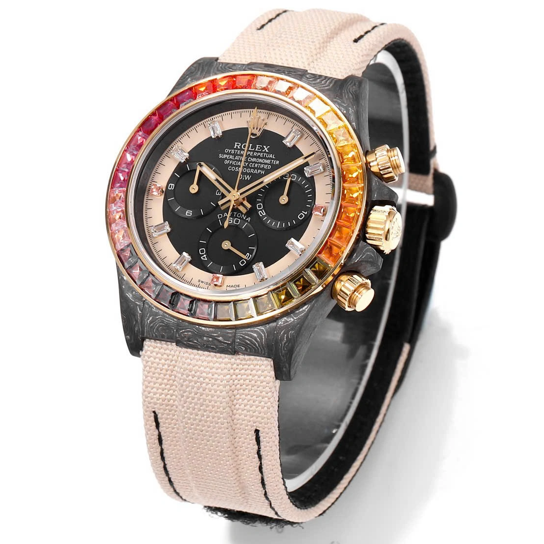 12A(Swiss movement)Rolex Cosmograph Daytona Rainbow 116595RBOW 40mm Replica 1:1 – Top Quality Version - LITELUX