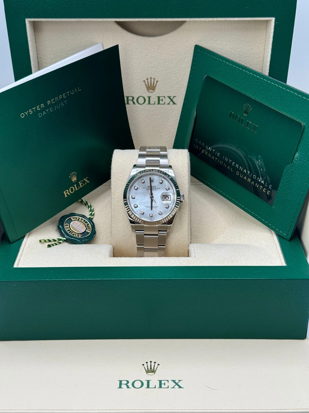 RLX Datejust 36mm 126234 Mother of Pearl Diamond Dial Oyster Stainless Steel - LITELUX