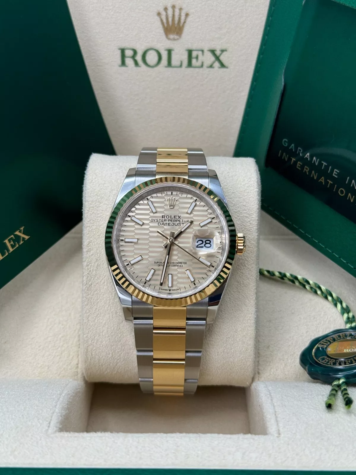 RLX Datejust 36mm 126233 Golden Fluted Motif 36mm Dial Oyster Bracelet - LITELUX