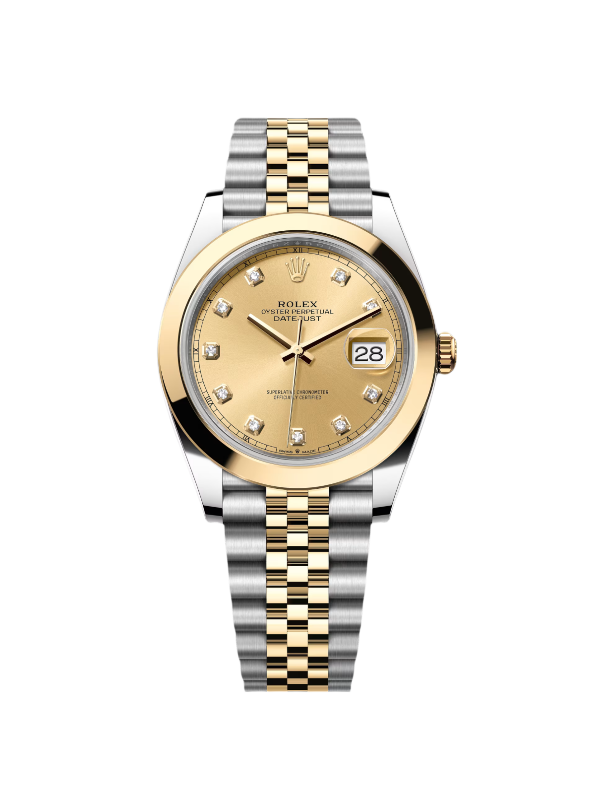 RLX Datejust 41mm 126303 Champagne Diamond Jubilee Steel and Yellow Gold Mens Watch - LITELUX