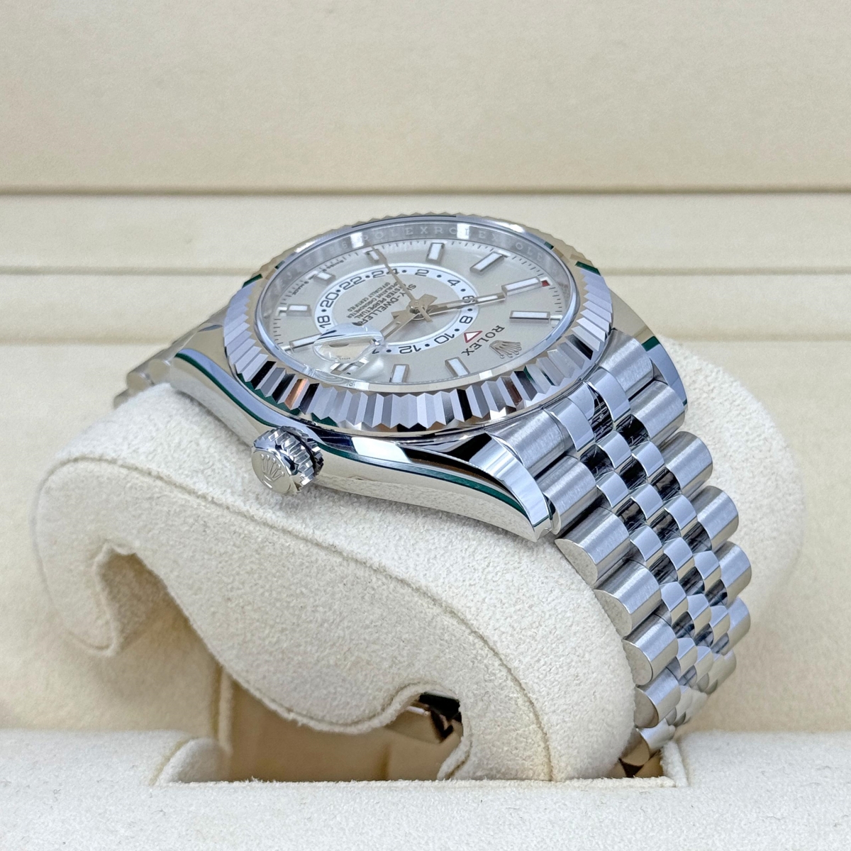 RLX Sky-Dweller 42mm 336934-0004 Stainless Steel White Dial Oyster - LITELUX