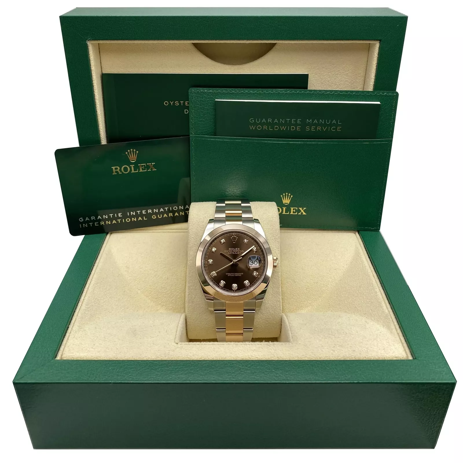RLX Datejust 41mm 126301 Chocolate Diamond Jubilee Steel and Everose Gold Watch - LITELUX
