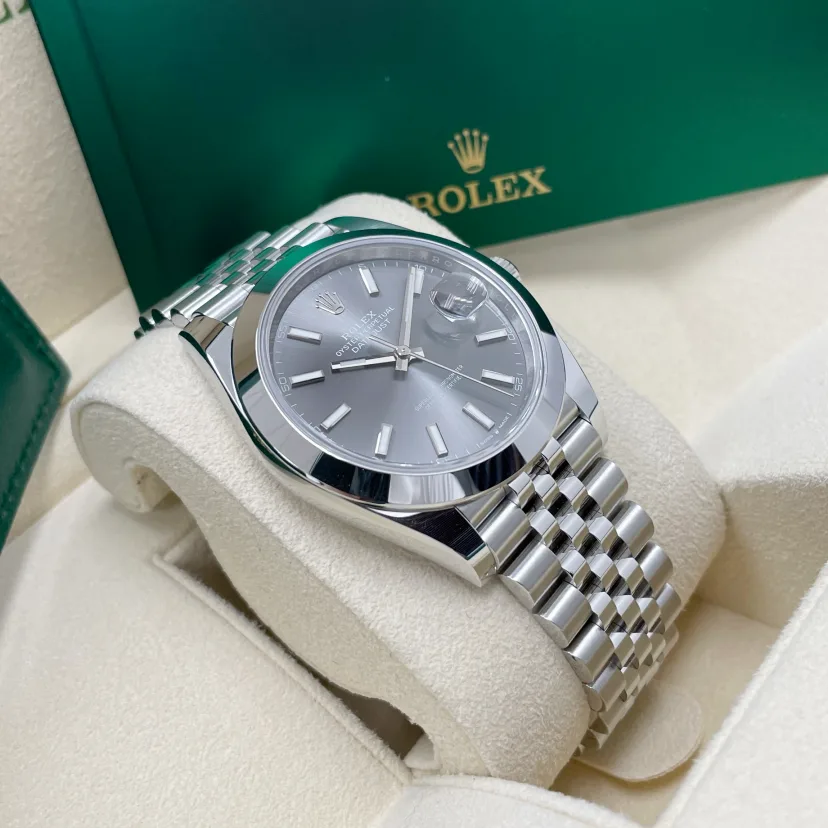 RLX Datejust 41mm 126300 Slate Index Jubilee Stainless Steel Watch - LITELUX