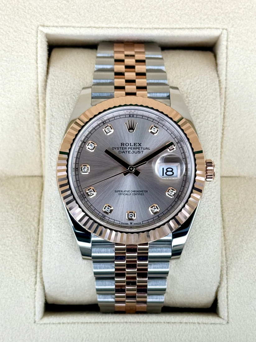 RLX Datejust 41mm 126331 Sundust Diamond Jubilee Steel and Everose Gold Watch - LITELUX