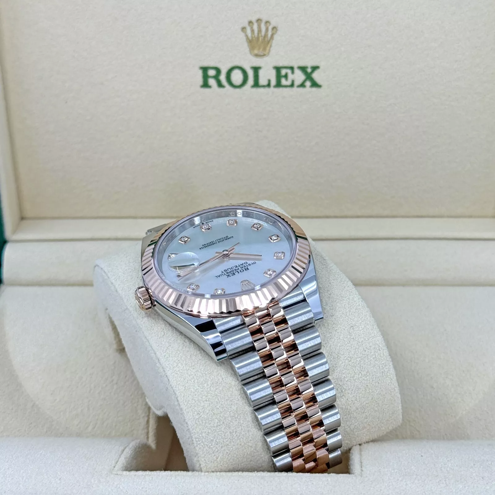 RLX Datejust 41mm 126331 MOP Diamond Jubilee Steel and Rose Gold Watch - LITELUX