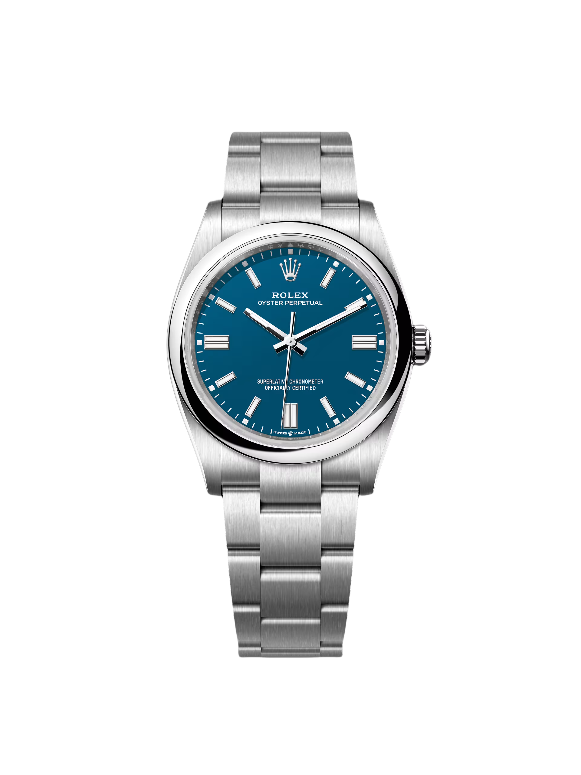 RLX Oyster Perpetual 36mm 126000-0015 Blue Dial Stainless Steel Oyster Bracelet - LITELUX