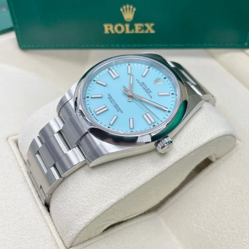 RLX 124300 Oyster Perpetual 41mm Oyster Perpetual Turquoise Index Dial - LITELUX