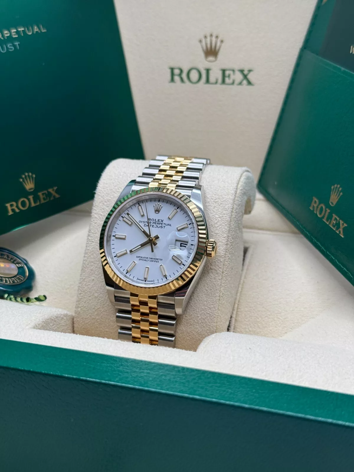 RLX Datejust 36mm 126233 White Index Dial Two-Tone Jubilee Bracelet Watch - LITELUX