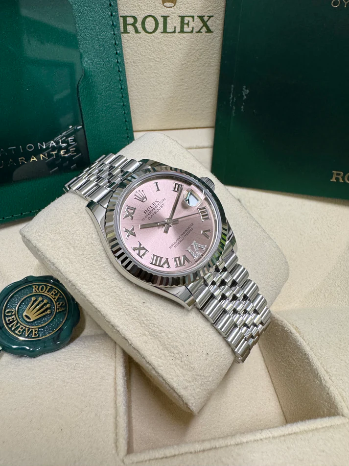 RLX Datejust m278274-0023/0024 Pink 31mm Dial Oyster Watch - LITELUX