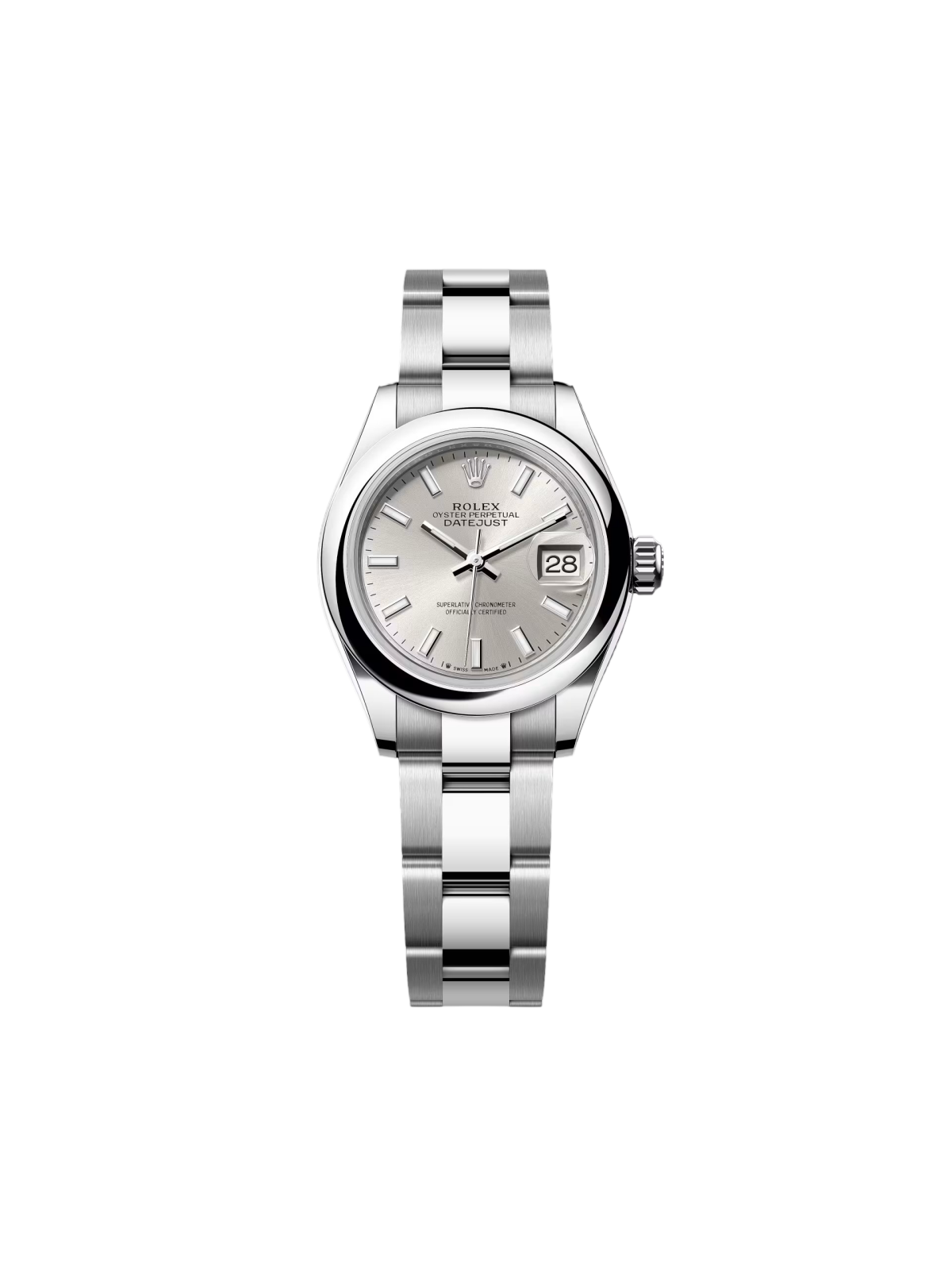 RLX Lady-Datejust 28mm m279160 Oyster Perpetual Silver Dial Oyster Bracelet - LITELUX