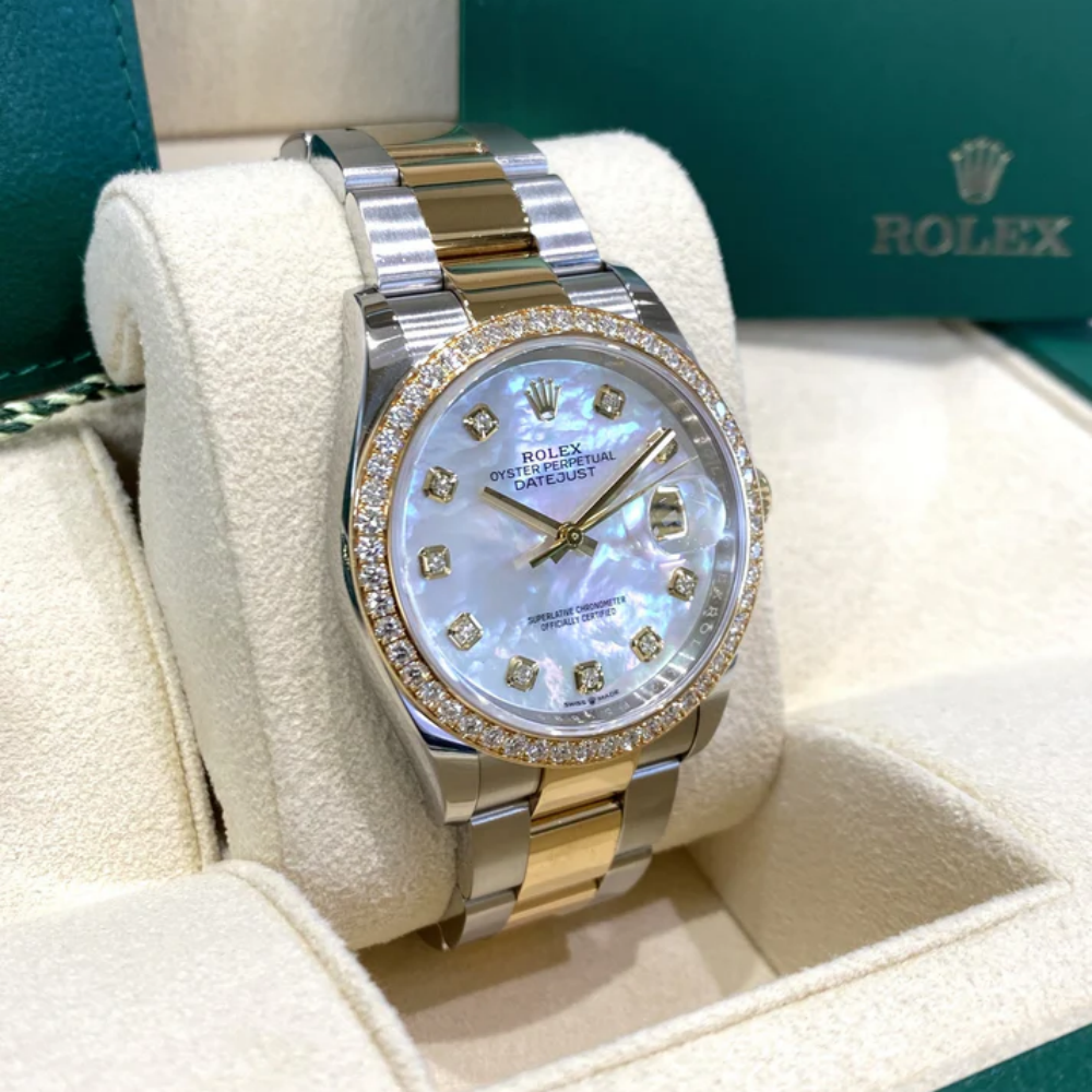 RLX Datejust 36mm 126283 White Mother-of-Pearl Dial Jubilee Bracelet Watch - LITELUX