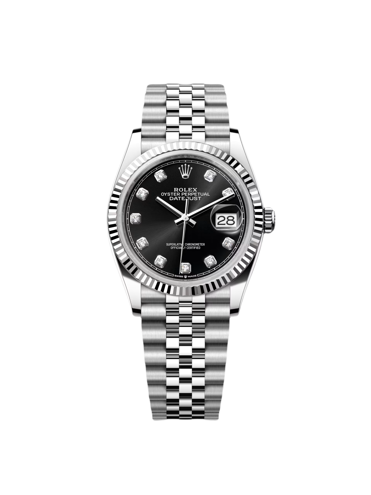 RLX Datejust 36mm 126234 Black Diamond Dial Stainless Steel Oyster Mens Watch - LITELUX