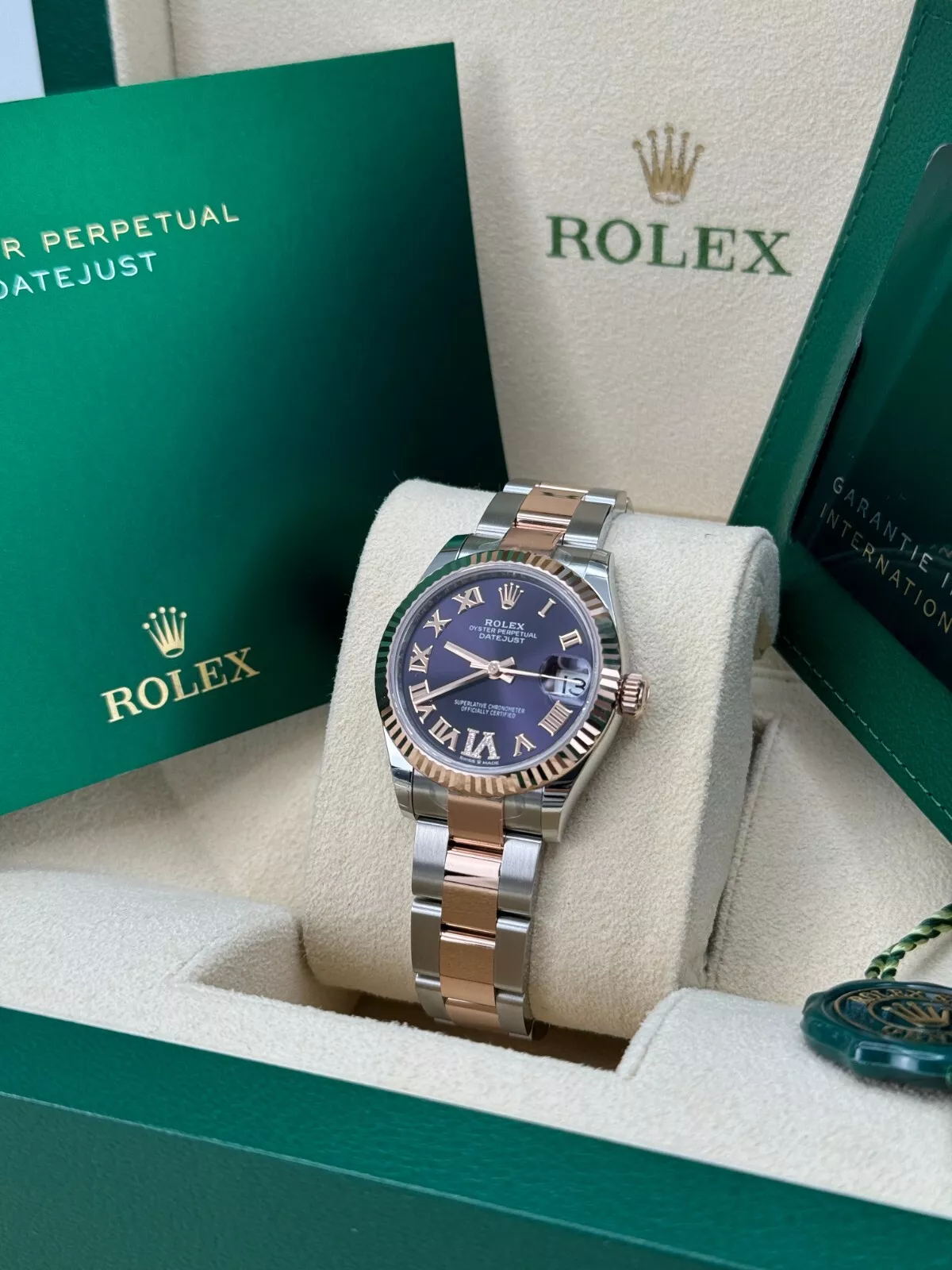 RLX Datejust m278271-0019/0020 Aubergine 31mm Dial Oyster Bracelet Watch - LITELUX
