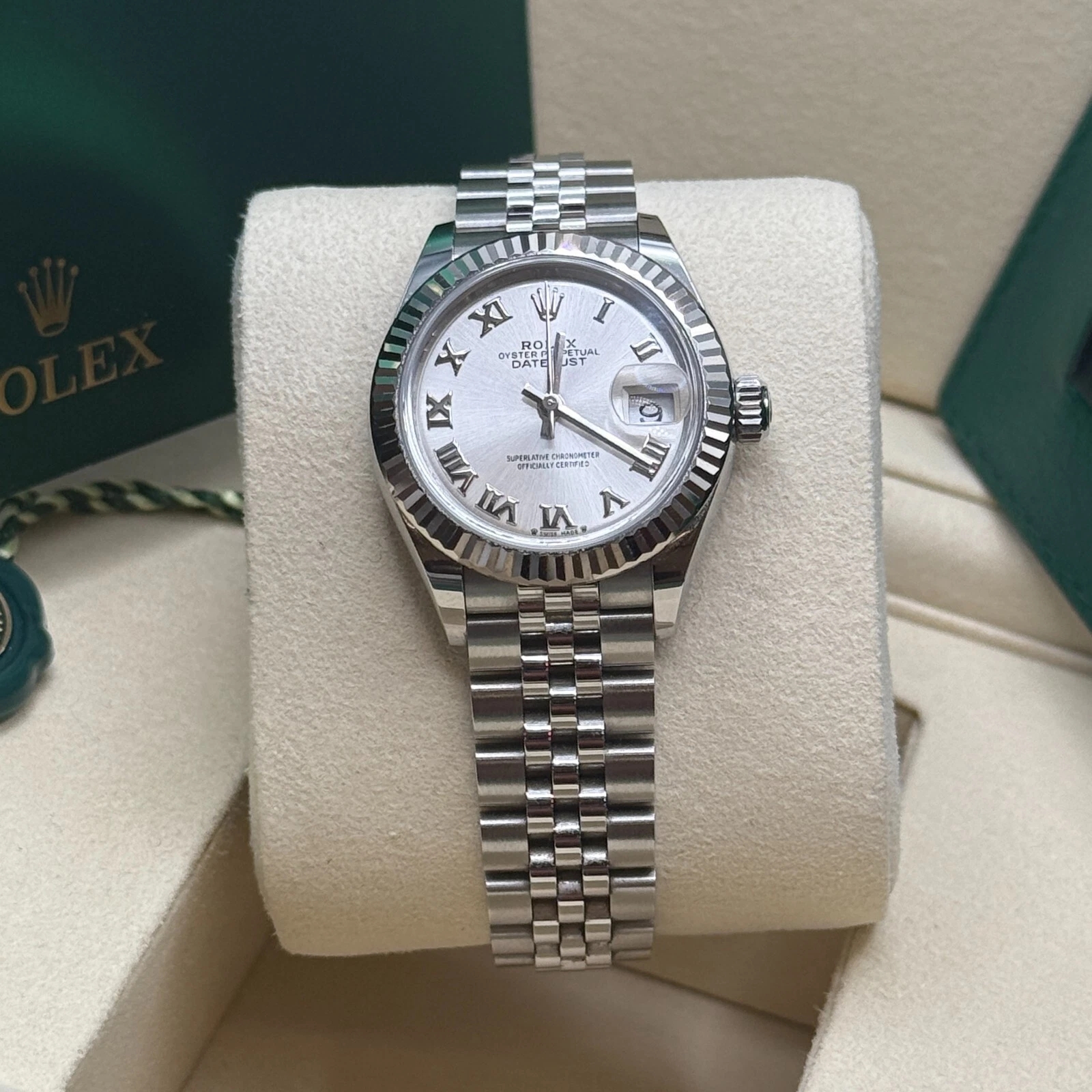 RLX Lady-Datejust 28mm 279174 Silver Roman Dial Oyster Bracelet - LITELUX