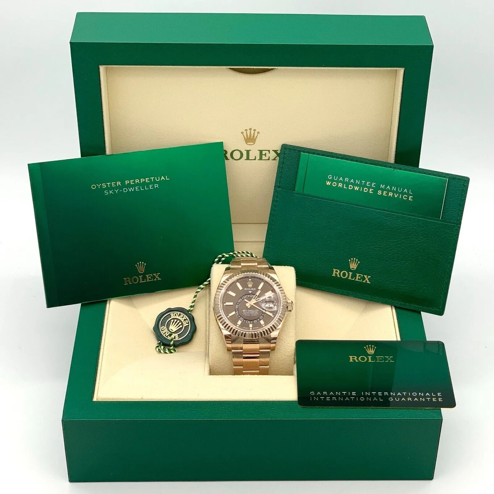 RLX Sky-Dweller 42mm 336935-0006 Rose Gold Chocolate Dial Jubilee - LITELUX