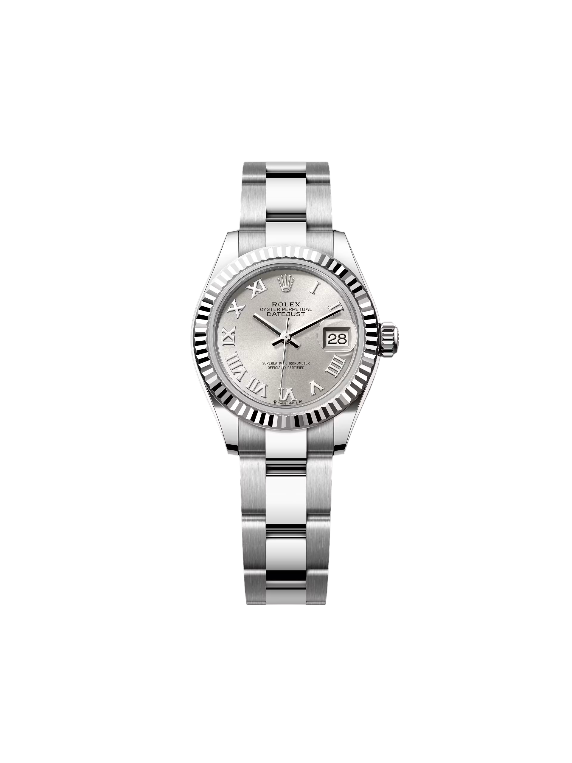 RLX Lady-Datejust 28mm 279174 Silver Roman Dial Oyster Bracelet - LITELUX