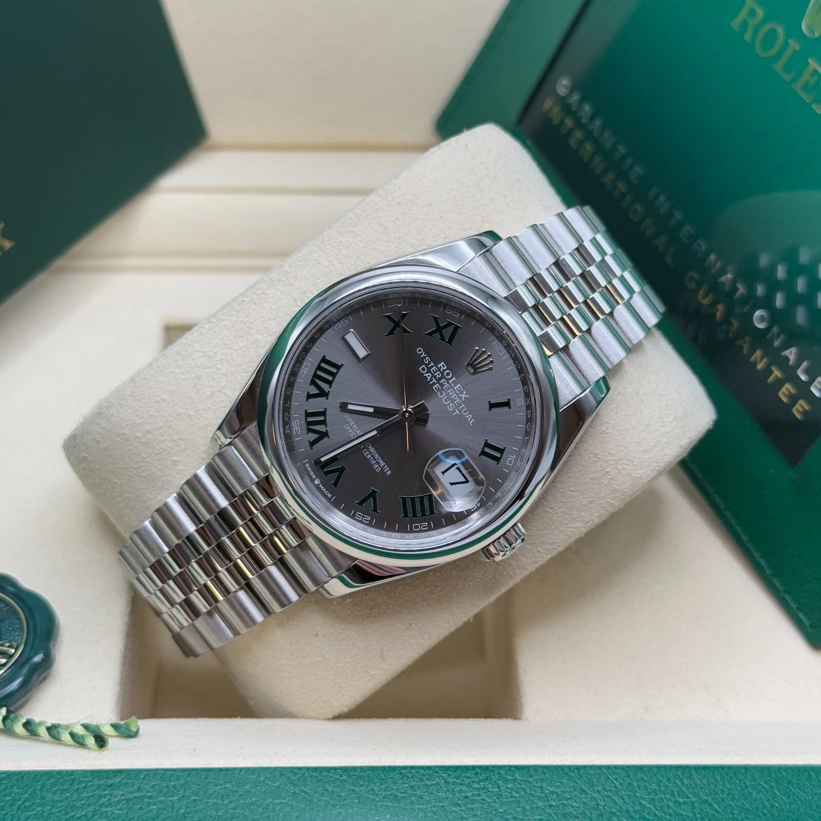 RLX Datejust 36mm 126200 Oyster Perpetual Wimbledon Dial Jubilee Stainless Steel - LITELUX
