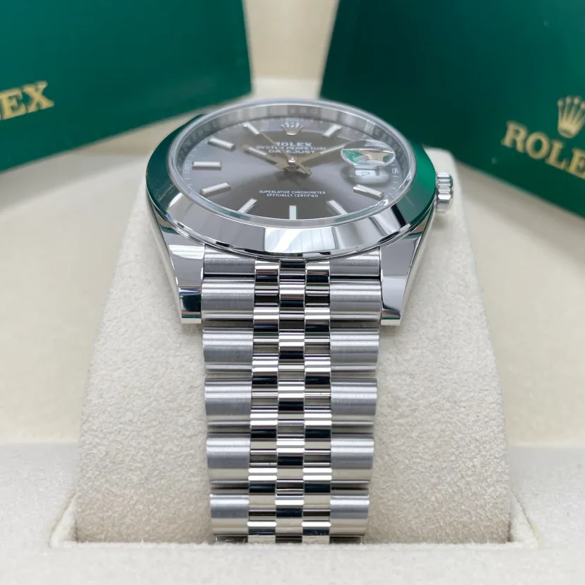 RLX Datejust 41mm 126300 Slate Index Jubilee Stainless Steel Watch - LITELUX