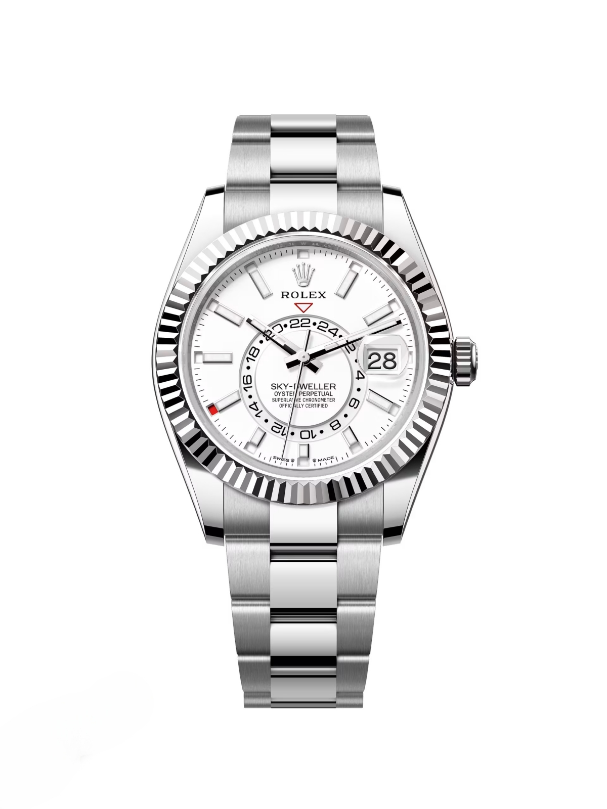 RLX Sky-Dweller 42mm 336934-0003 Stainless Steel White Dial Oyster - LITELUX