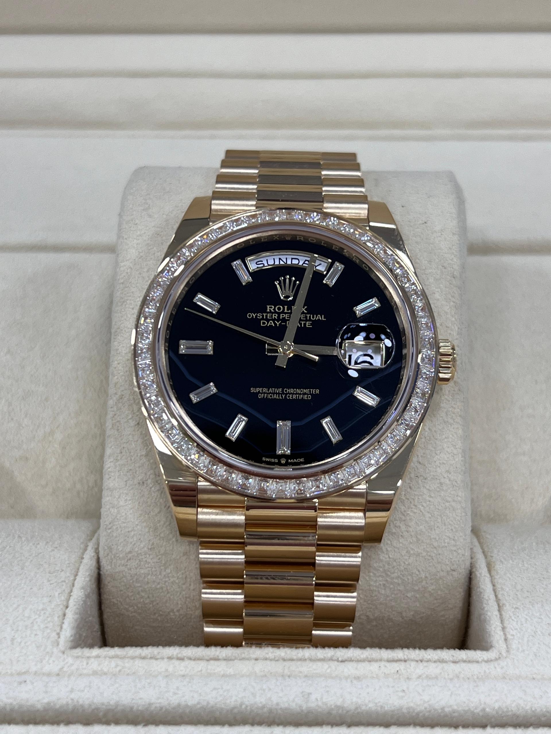 RLX Day-Date 40mm 228398TBR-0038 Onyx Dial President Watch - LITELUX