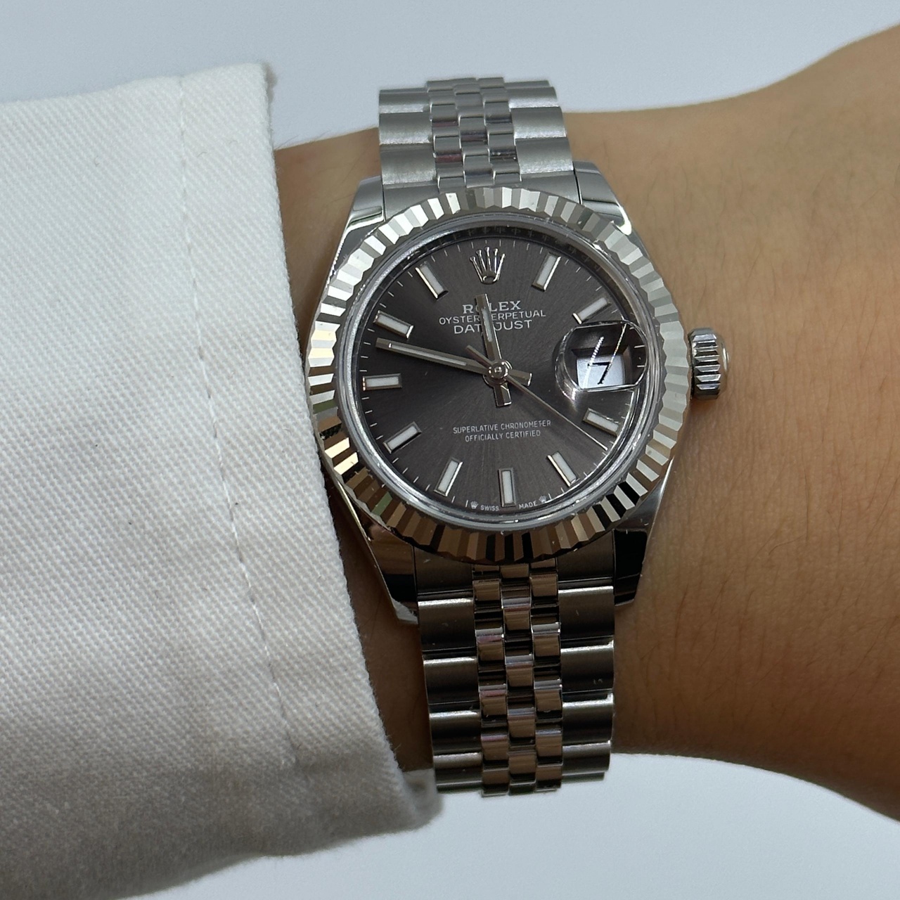 RLX Lady-Datejust 28mm 279174 Dark Grey Dial Oyster Bracelet - LITELUX