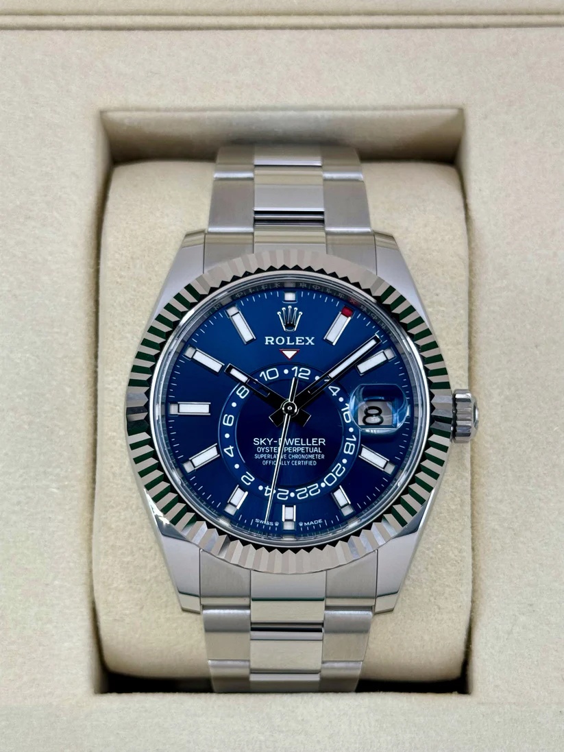 RLX Sky-Dweller 42mm 336934-0005 Stainless Steel Blue Dial Jubilee - LITELUX
