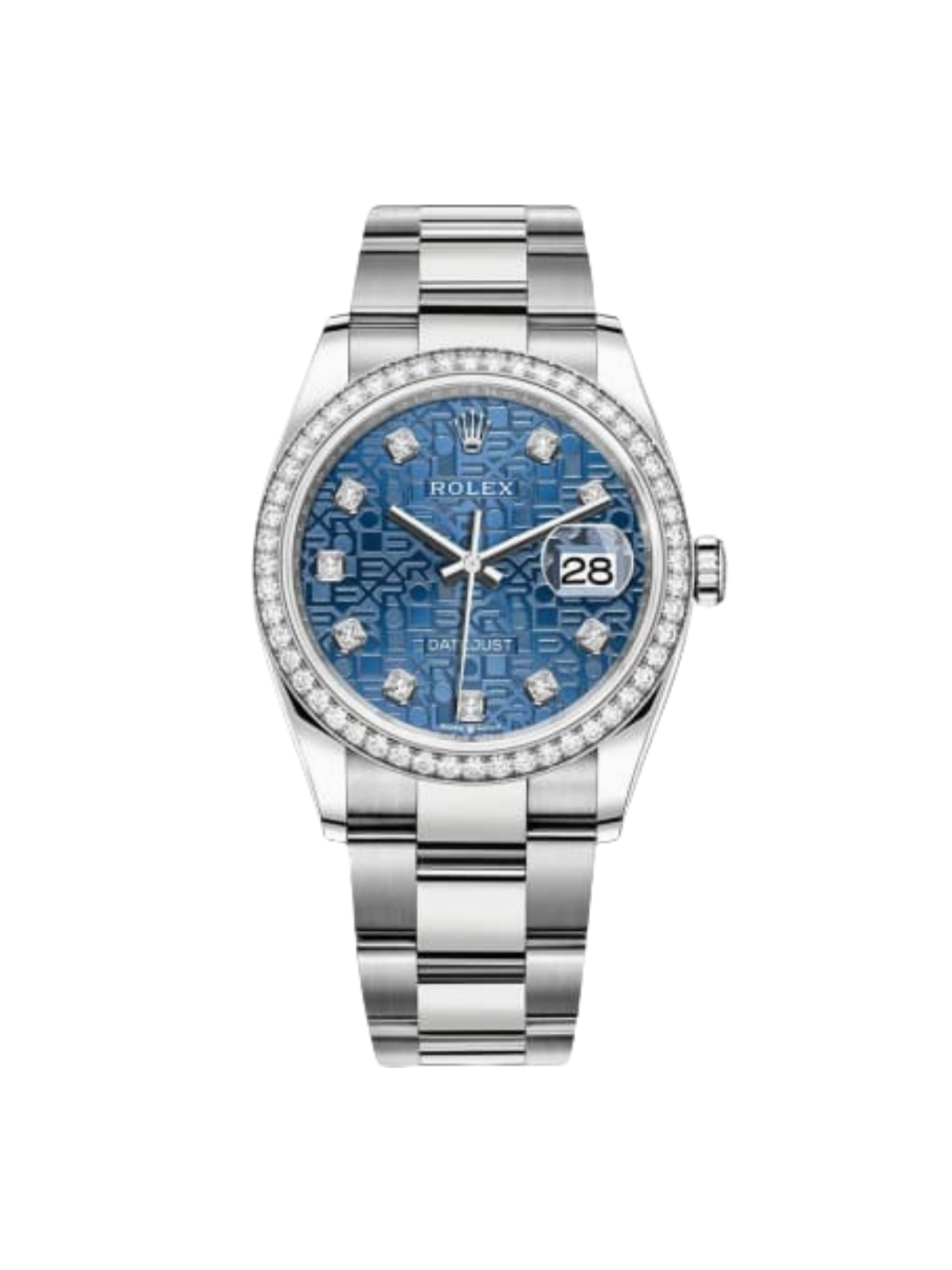RLX Datejust 36mm 126284 Blue Jubilee Diamond Dial & Diamond Bezel, Stainless Steel Oyster Bracelet Watch - LITELUX