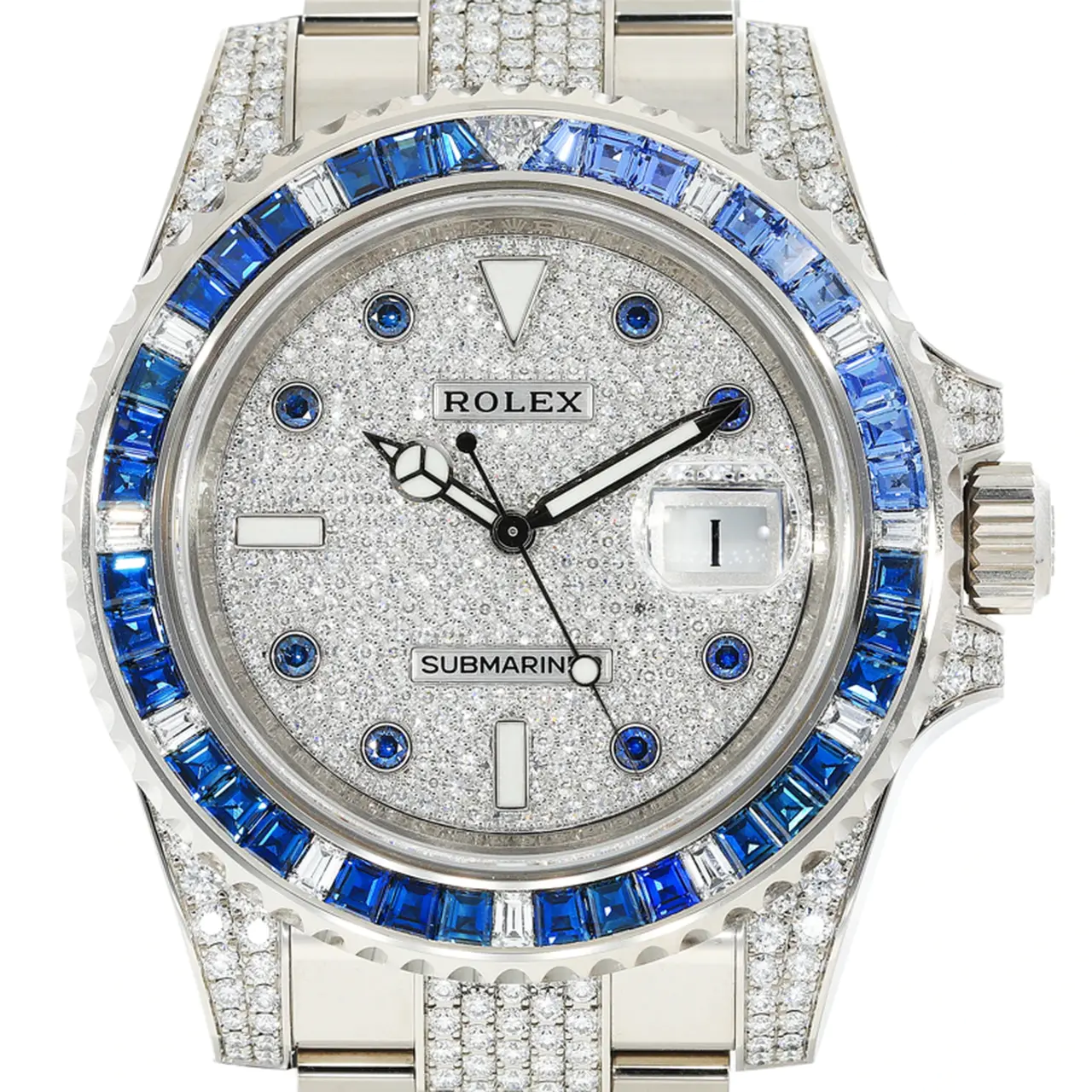 Rolex Submariner Date 40mm 116659SABR Blue Sapphire and Diamond Bezel Diamond Dial - LITELUX