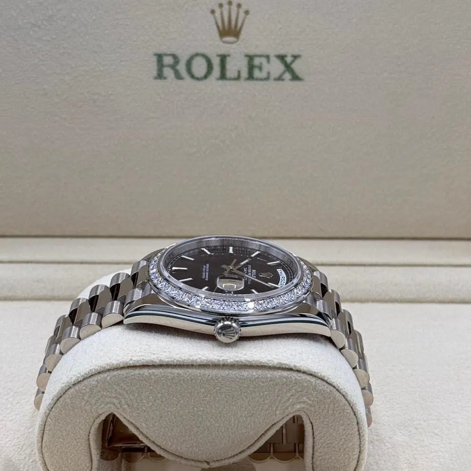 RLX Day-Date 40mm 228349RBR-0002 Bright Black Dial President Bracelet - LITELUX