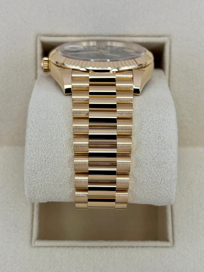 RLX Yellow Gold President Day Date 40mm Green Roman Ombre Dial - 228238 - LITELUX