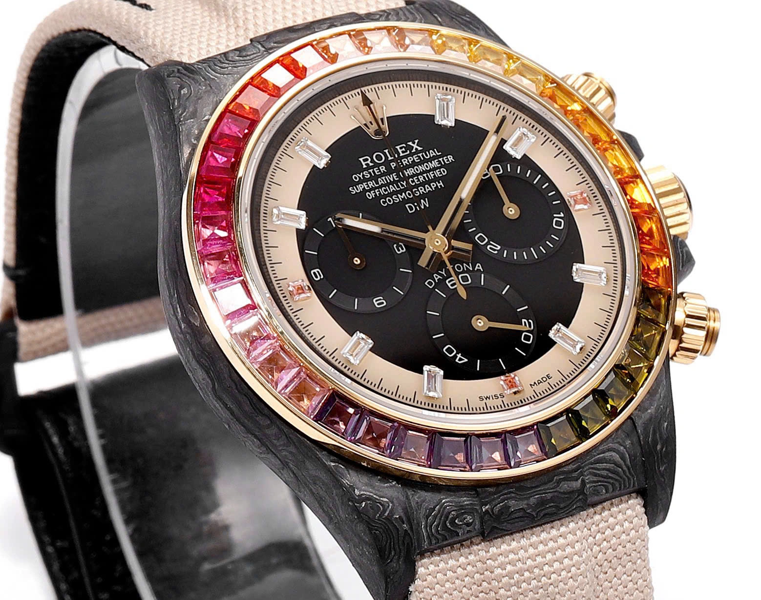 12A(Swiss movement)Rolex Cosmograph Daytona Rainbow 116595RBOW 40mm Replica 1:1 – Top Quality Version - LITELUX